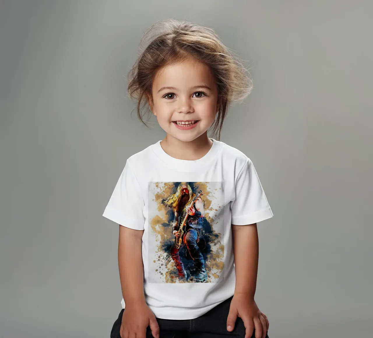 Smudge Of Zakk Wylde's Black Label Society kids t-shirt by Gunawan Rb