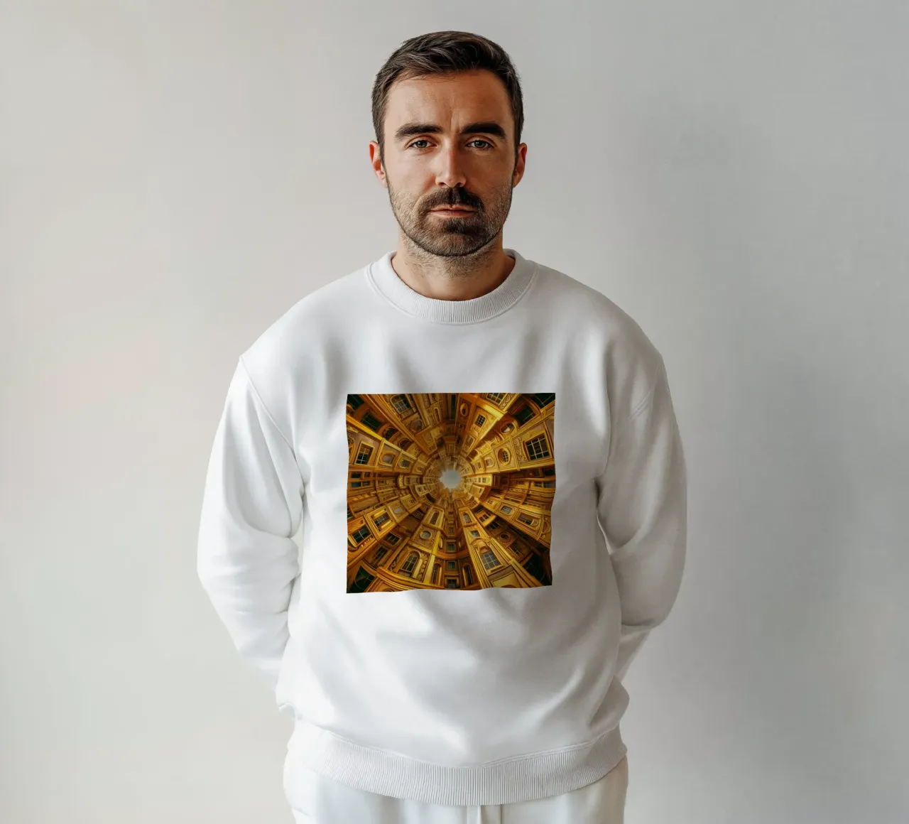 Sphere 050 - Golden Circular Architecture Sweatshirt von Spheres