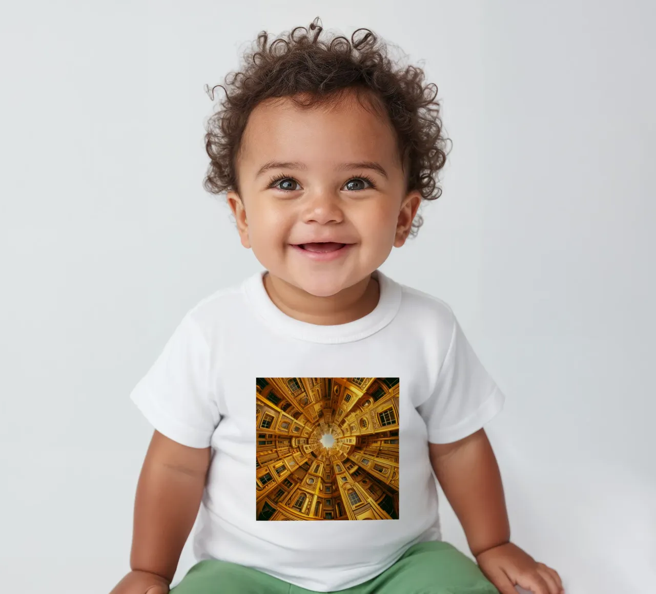 Sphere 050 - Golden Circular Architecture Baby T-Shirt von Spheres