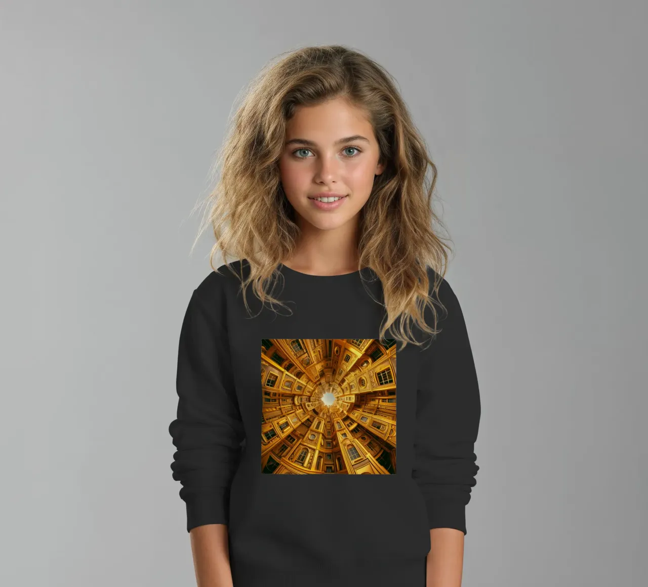 Sphere 050 - Golden Circular Architecture felpa bambino da Spheres