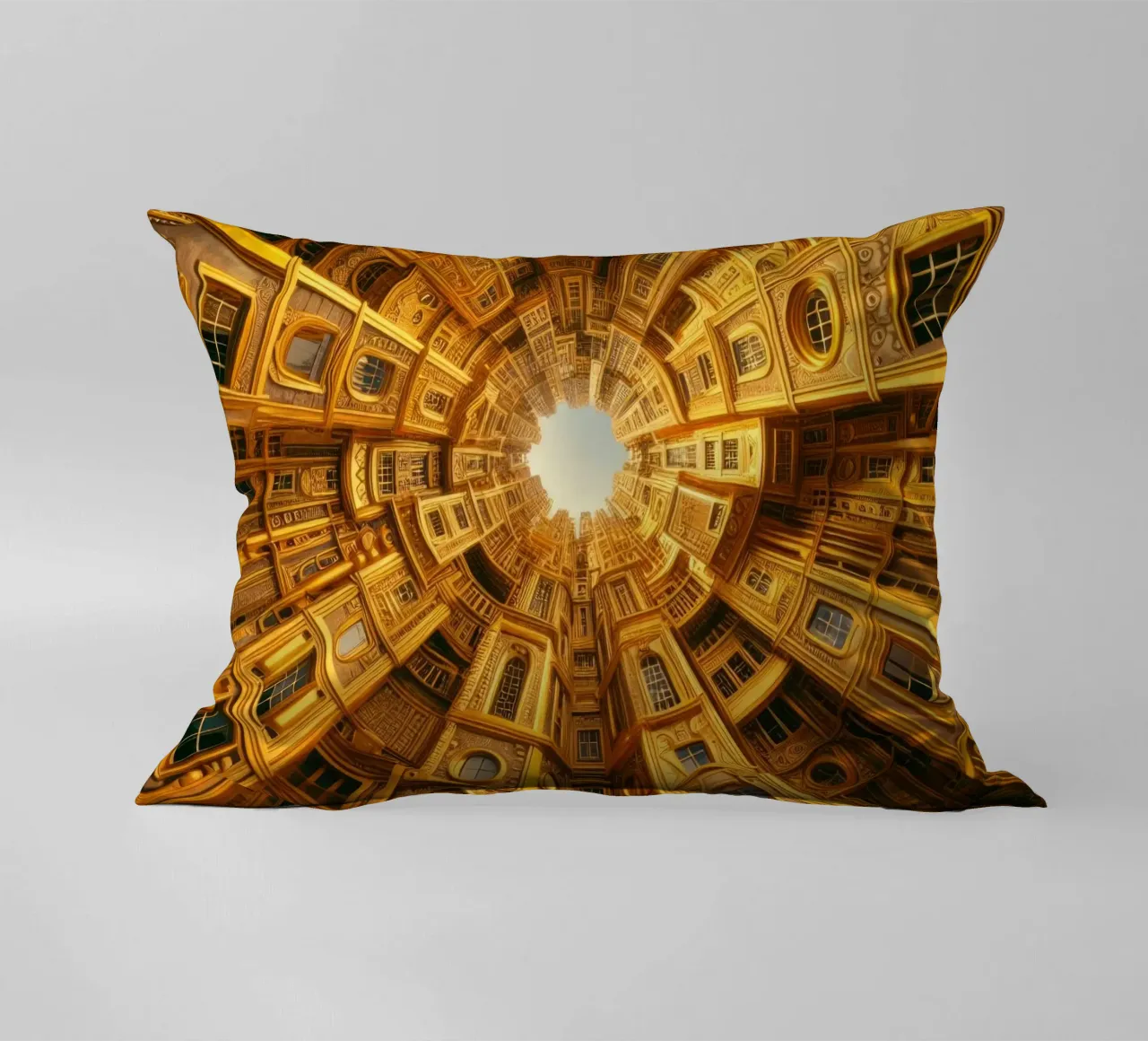 Sphere 050 - Golden Circular Architecture cuscino da Spheres