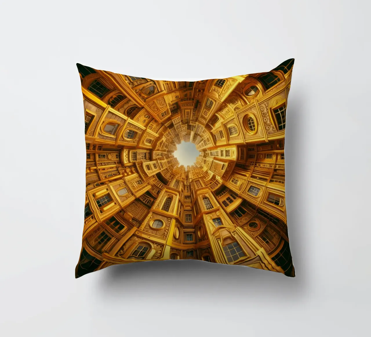 Sphere 050 - Golden Circular Architecture cuscino da Spheres