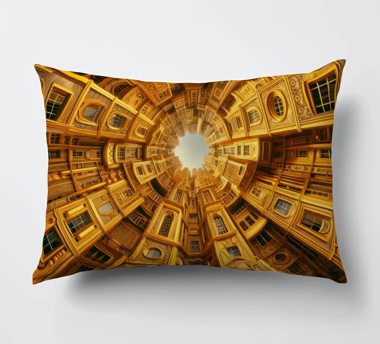 Sphere 050 - Golden Circular Architecture cuscino da Spheres