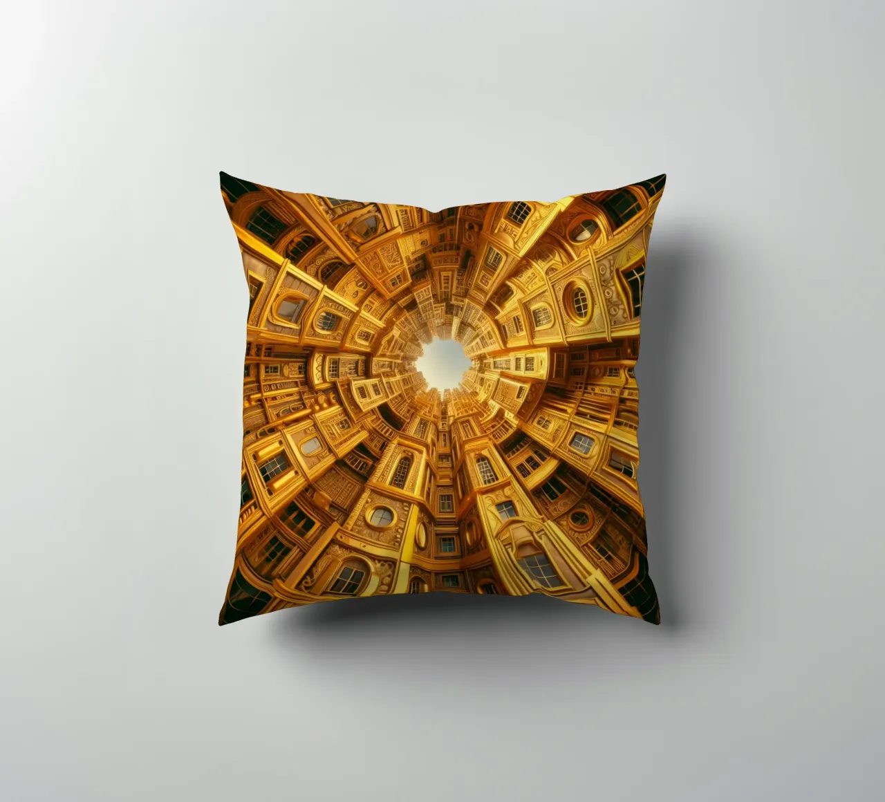 Sphere 050 - Golden Circular Architecture cuscino da Spheres