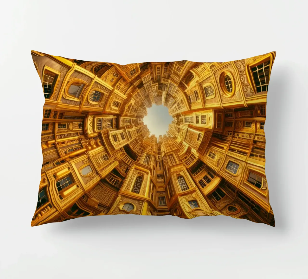 Sphere 050 - Golden Circular Architecture cuscino da Spheres