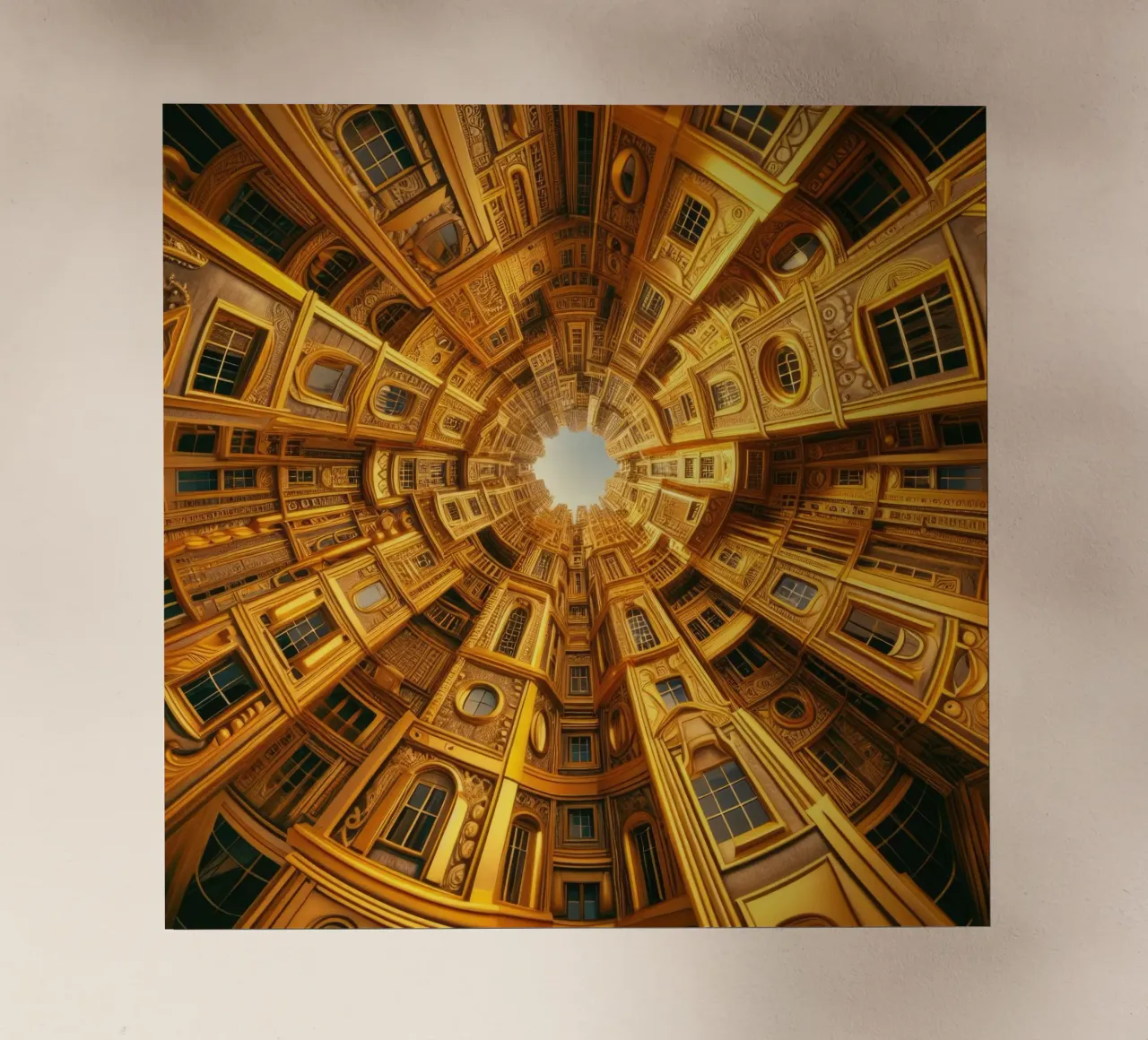 Sphere 050 - Golden Circular Architecture pellicola backlit da Spheres