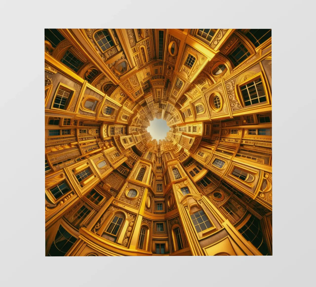 Sphere 050 - Golden Circular Architecture pellicola backlit da Spheres
