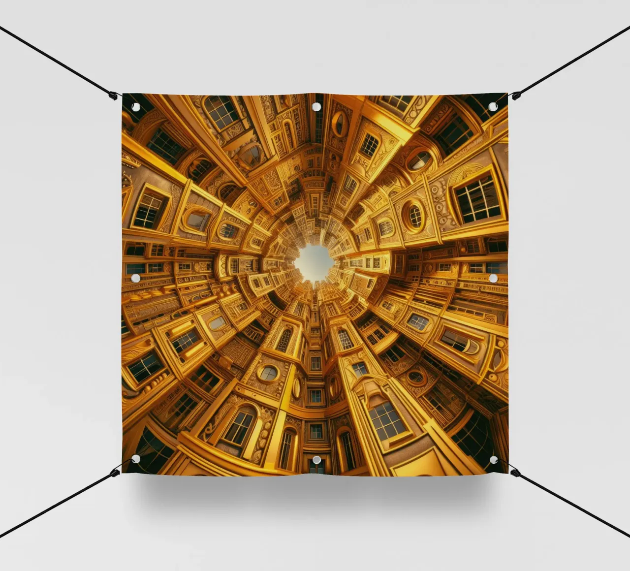 Sphere 050 - Golden Circular Architecture telo in pvc da Spheres