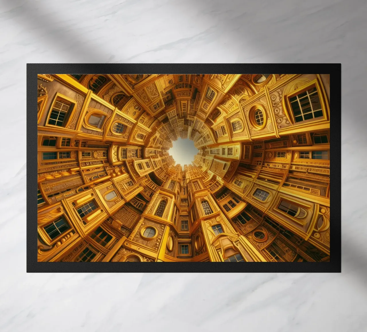 Sphere 050 - Golden Circular Architecture paillasson de Spheres