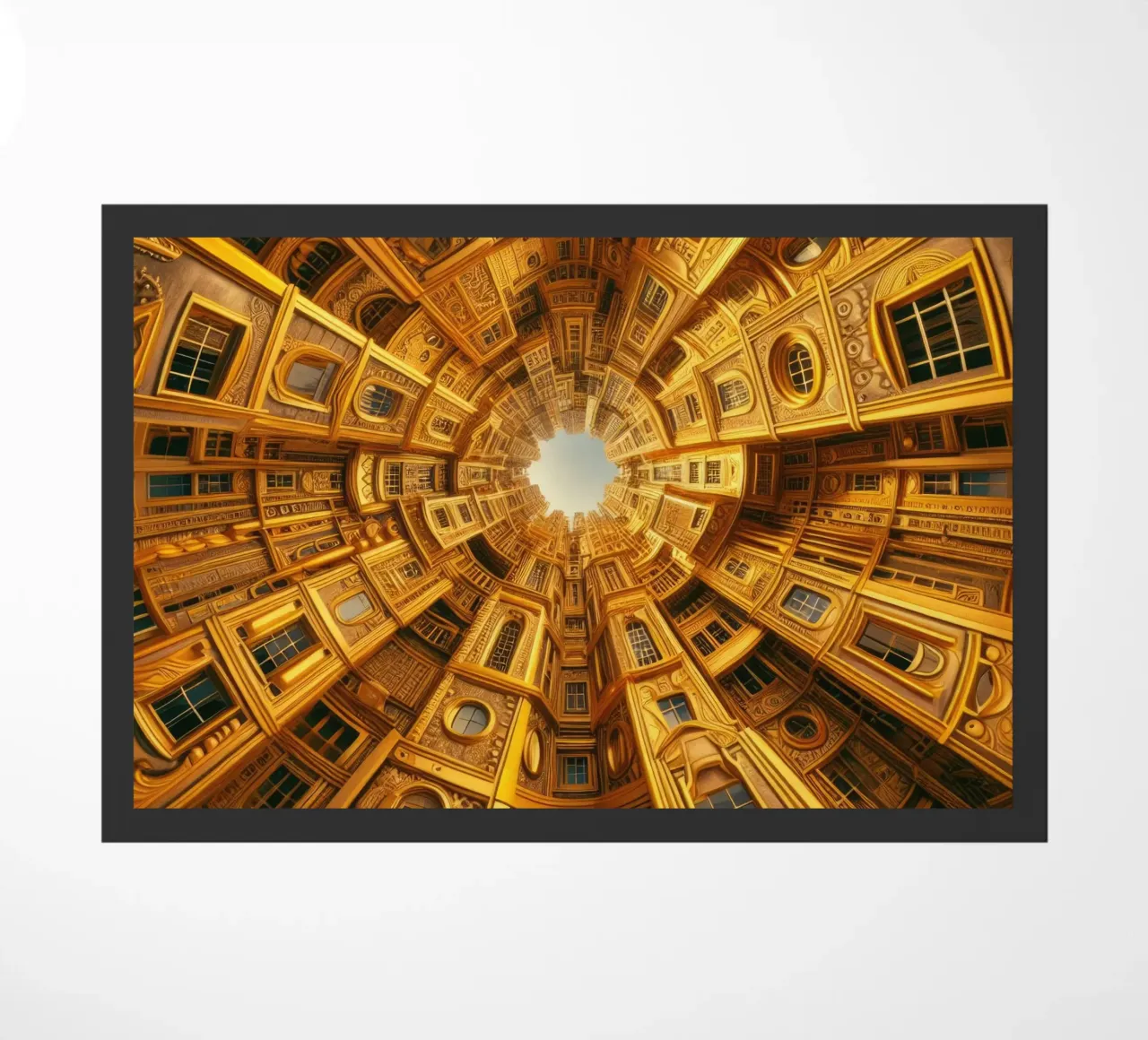 Sphere 050 - Golden Circular Architecture paillasson de Spheres