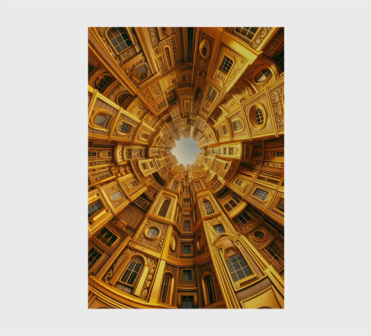 Sphere 050 - Golden Circular Architecture notebook by Spheres