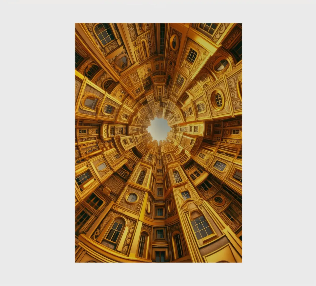 Sphere 050 - Golden Circular Architecture notebook by Spheres