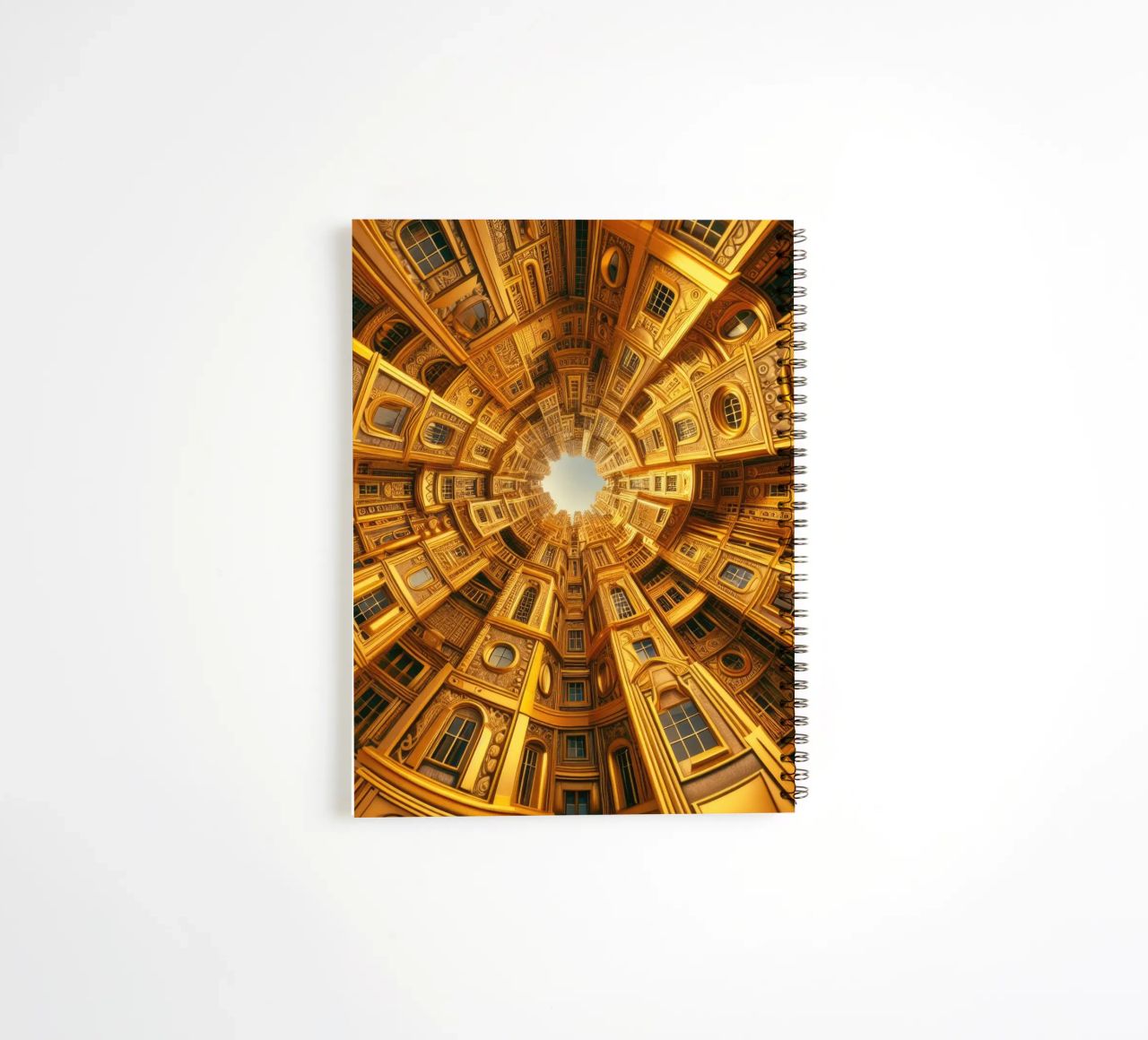 Sphere 050 - Golden Circular Architecture spiral notebook by Spheres