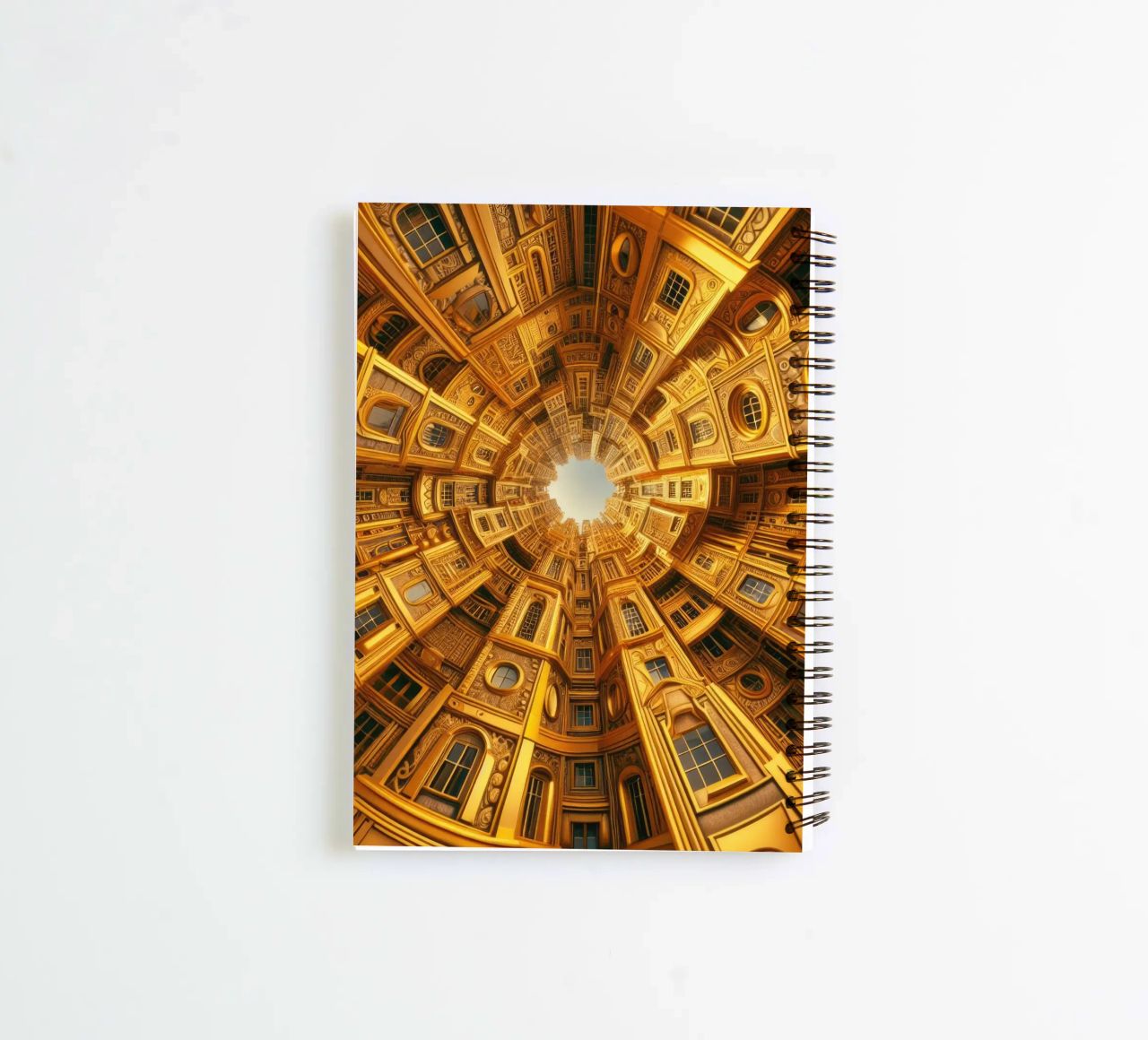 Sphere 050 - Golden Circular Architecture spiral notebook by Spheres