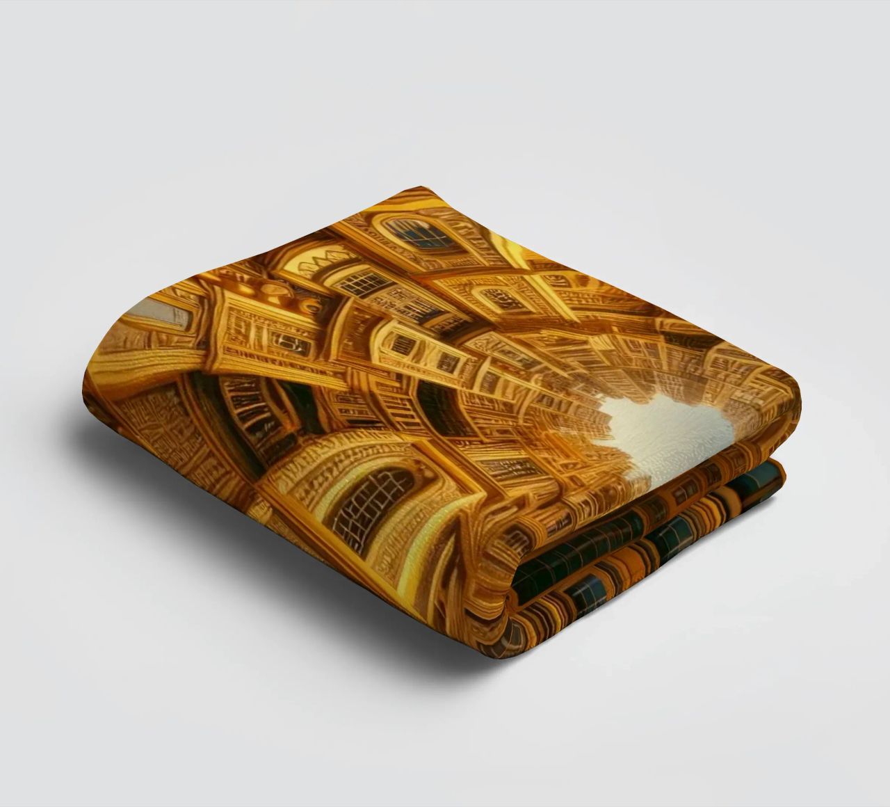 Sphere 050 - Golden Circular Architecture towel by Spheres