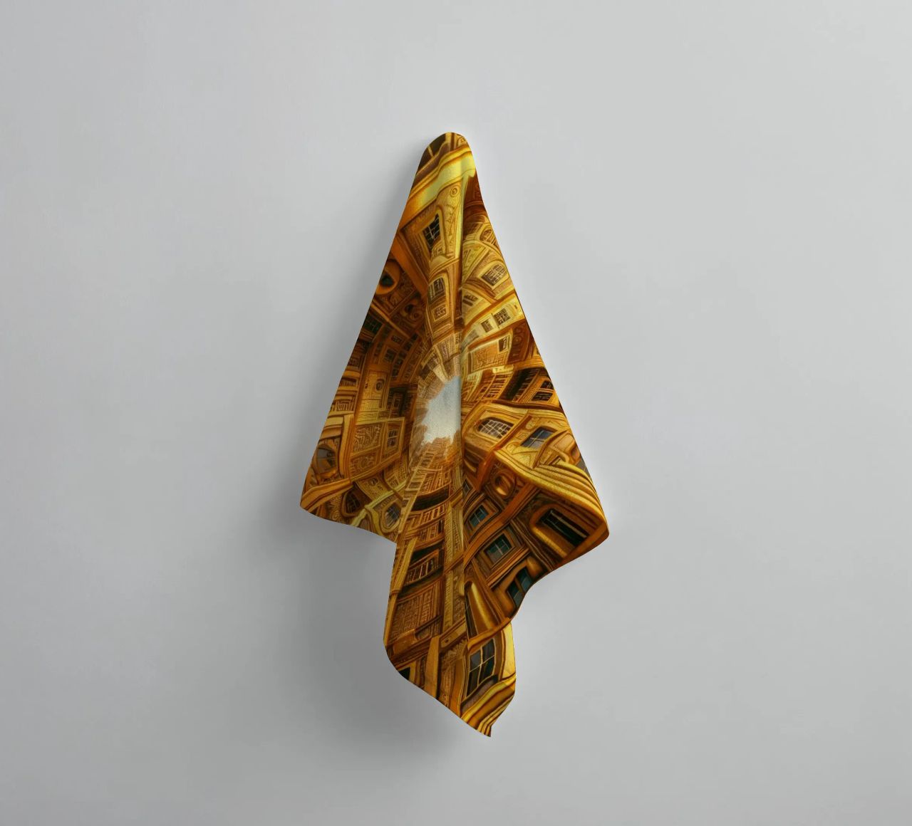 Sphere 050 - Golden Circular Architecture towel by Spheres