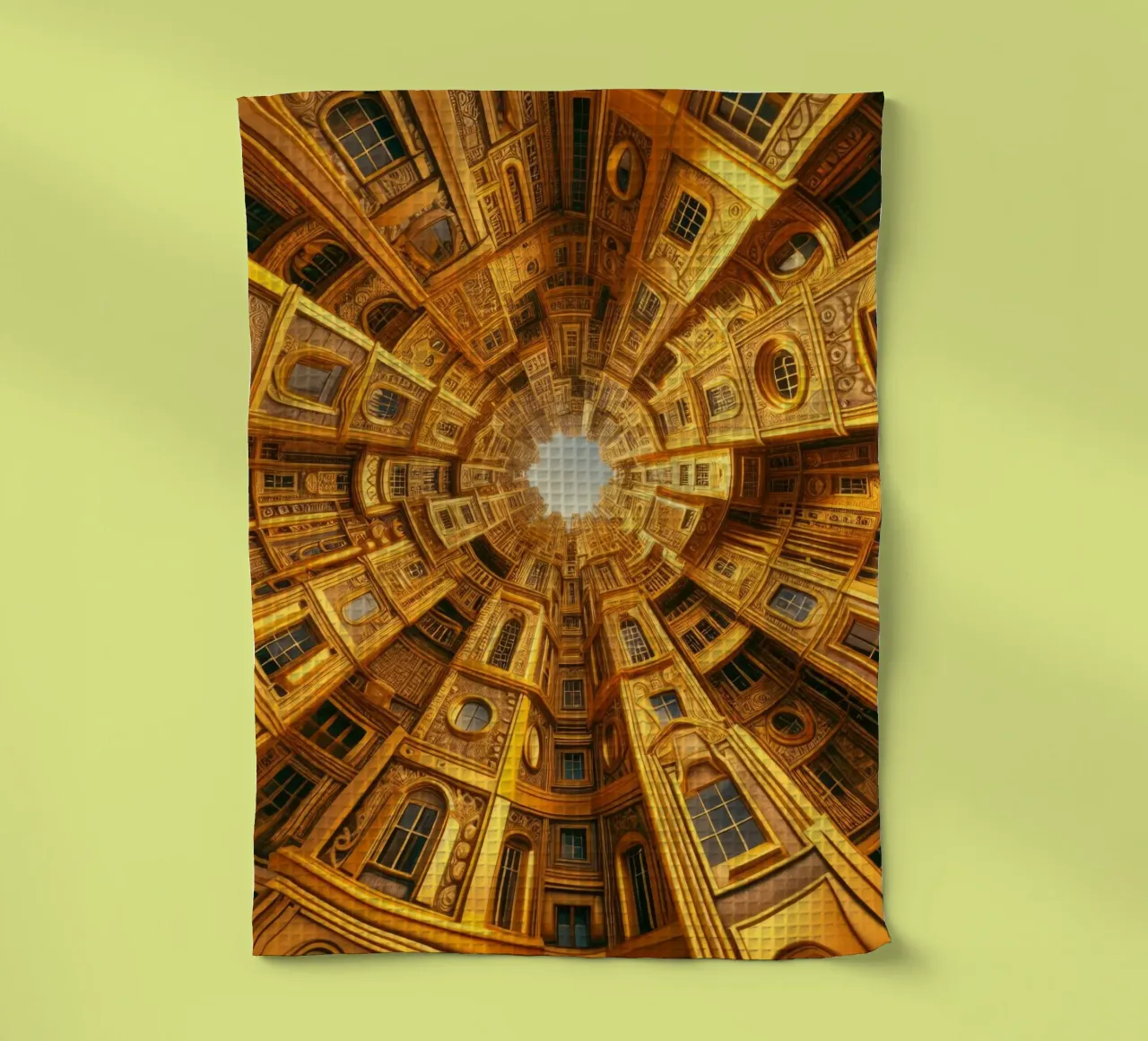 Sphere 050 - Golden Circular Architecture torchon de Spheres