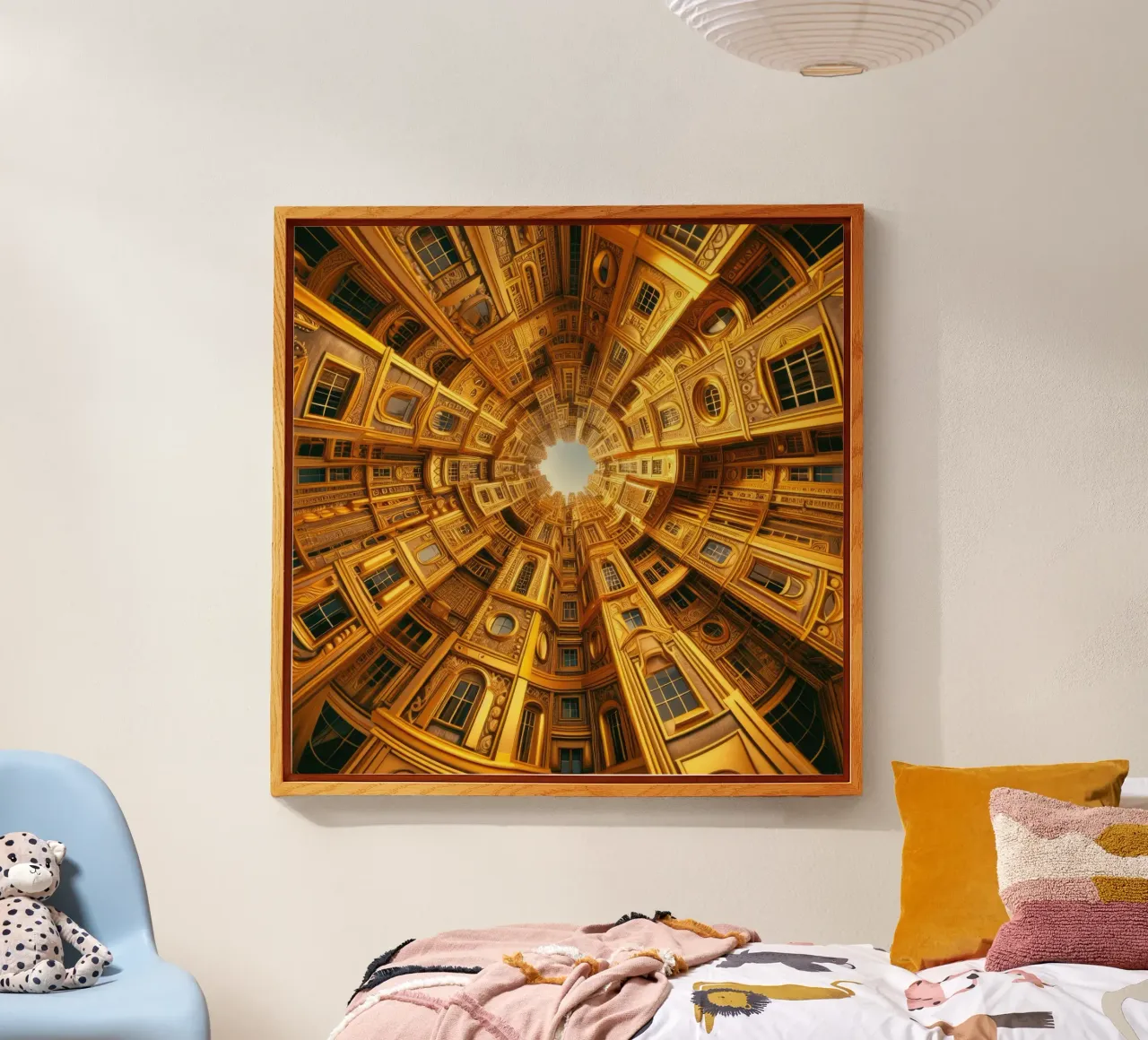 Sphere 050 - Golden Circular Architecture Acryl-Glas von Spheres