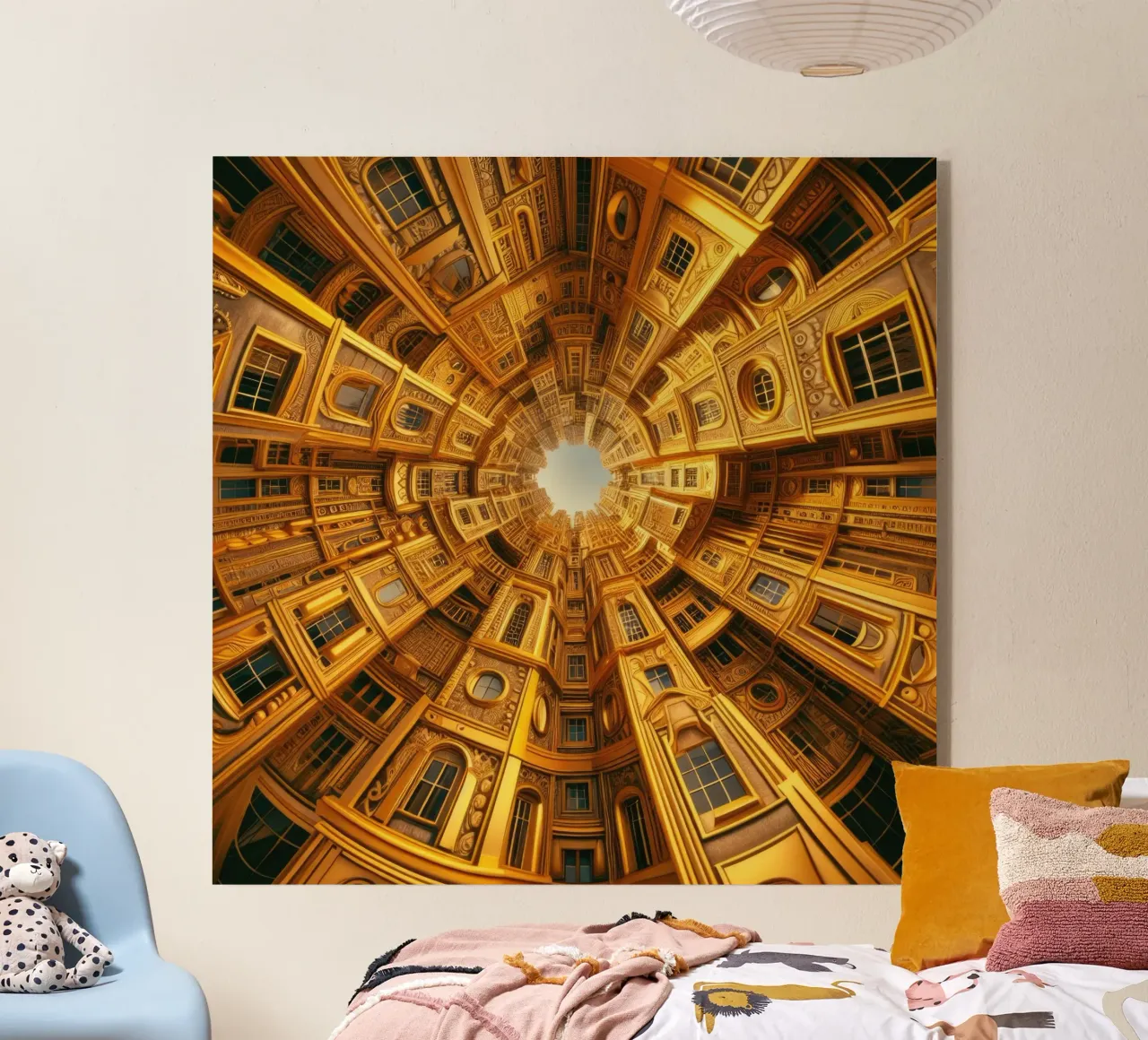 Sphere 050 - Golden Circular Architecture plexiglass da Spheres