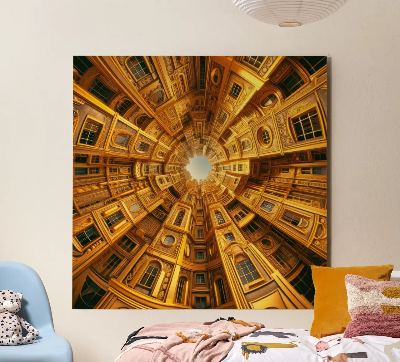 Sphere 050 - Golden Circular Architecture alluminio dibond da Spheres
