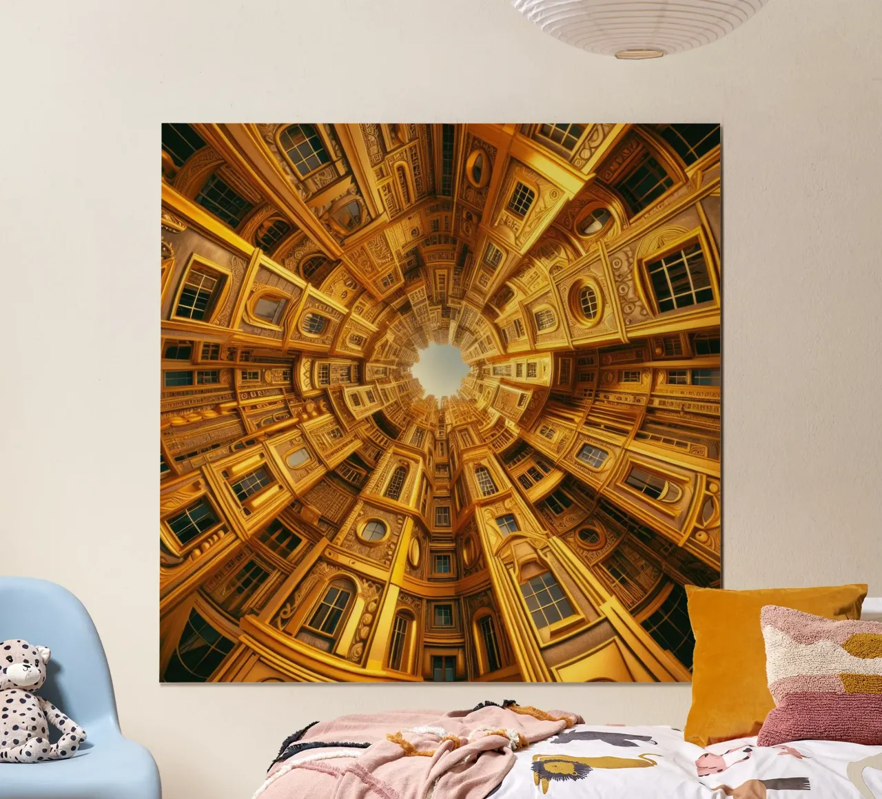 Sphere 050 - Golden Circular Architecture carta hahnemühle da Spheres