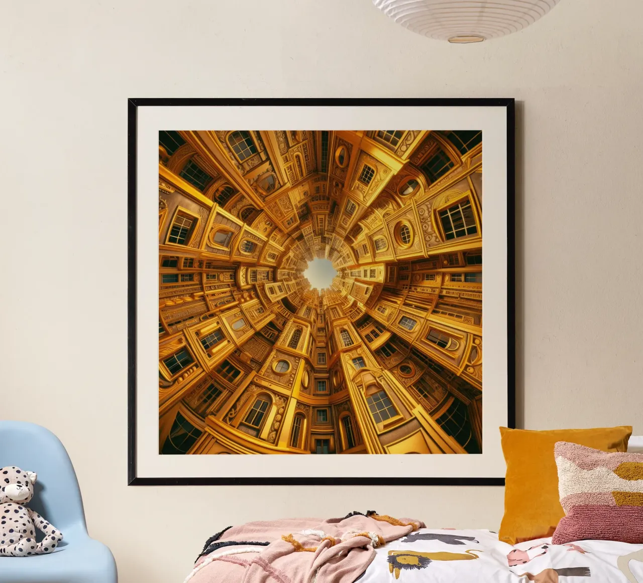 Sphere 050 - Golden Circular Architecture carta hahnemühle da Spheres