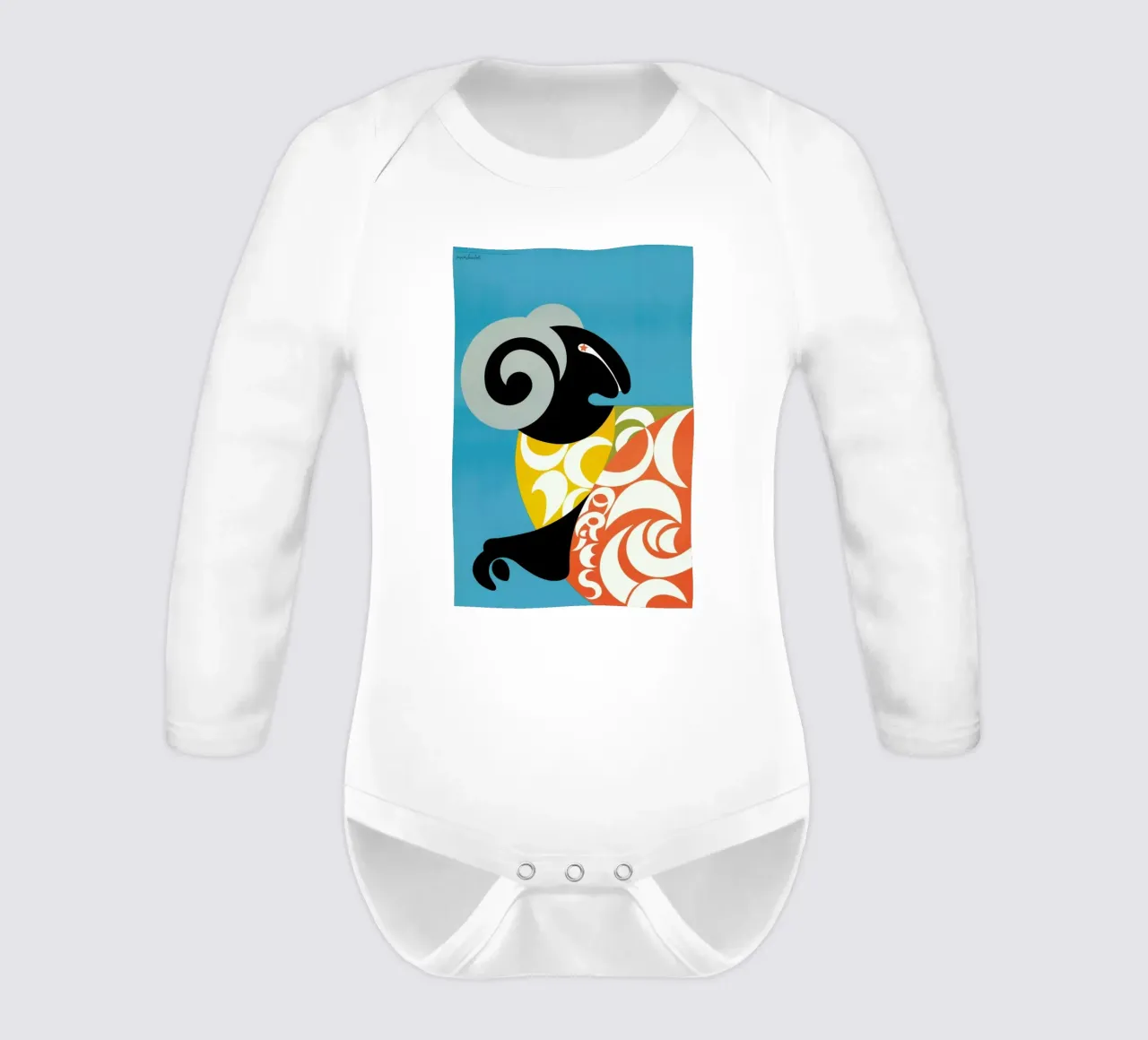 Aries long-sleeve baby romper by Simboli Design