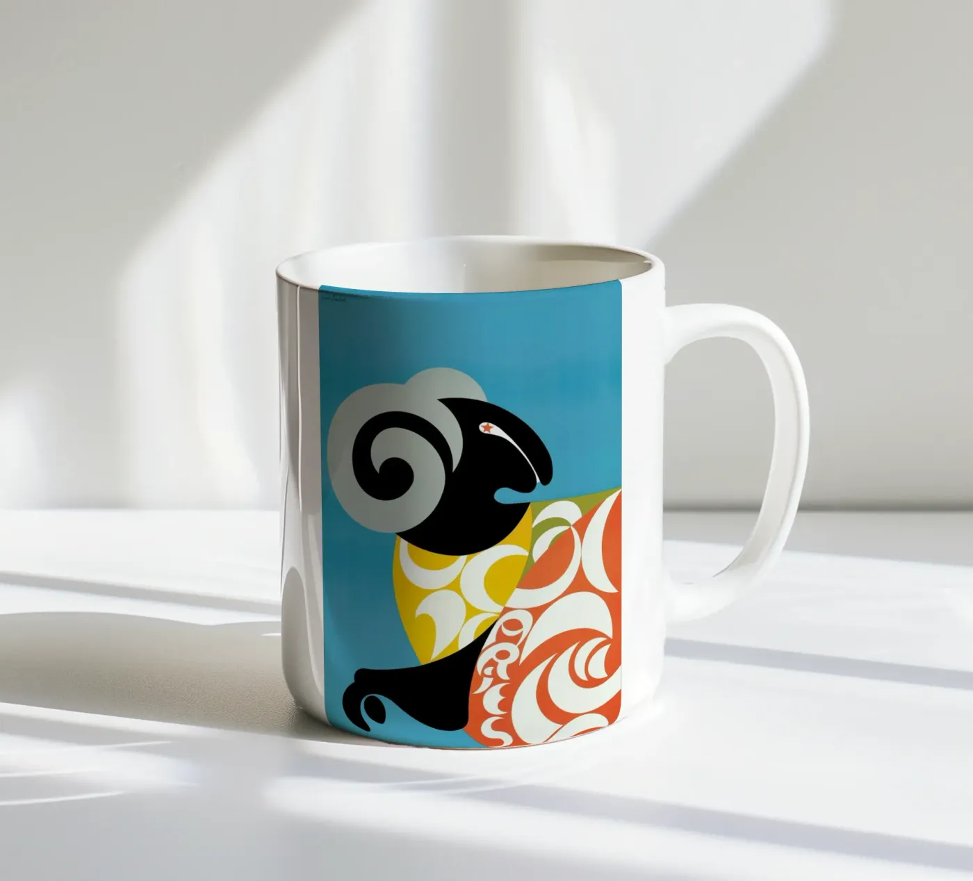 Aries ceramic mug by Simboli Design
