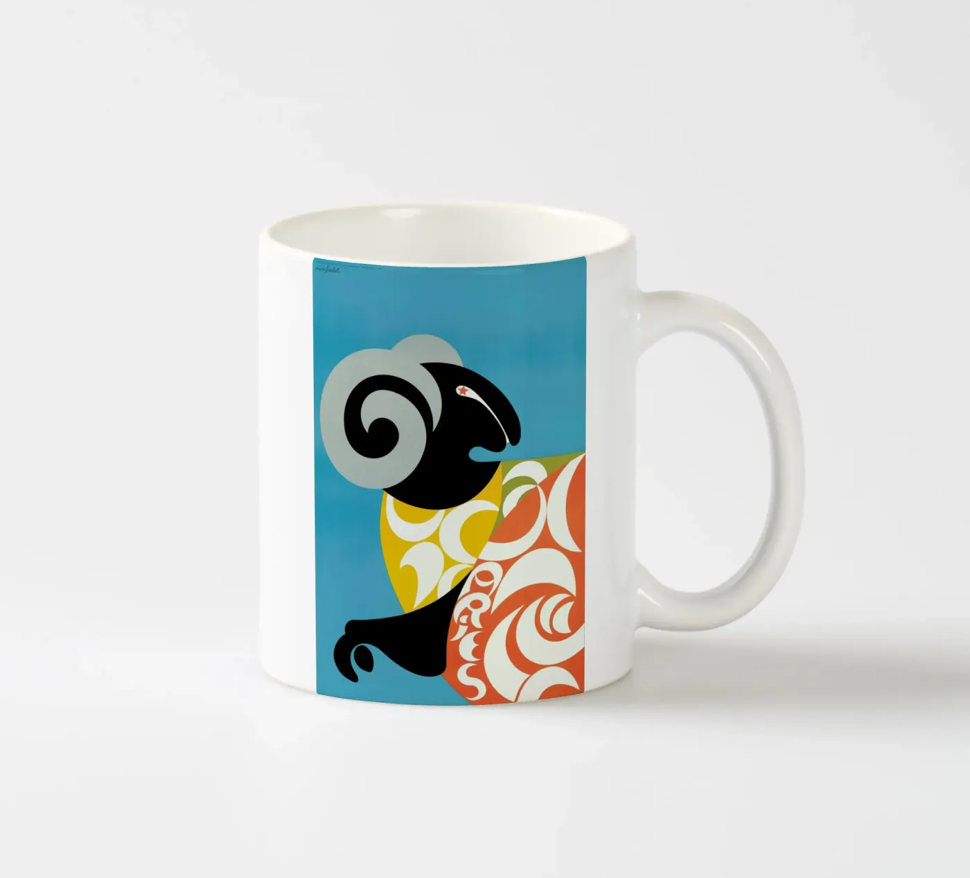 Aries ceramic mug by Simboli Design