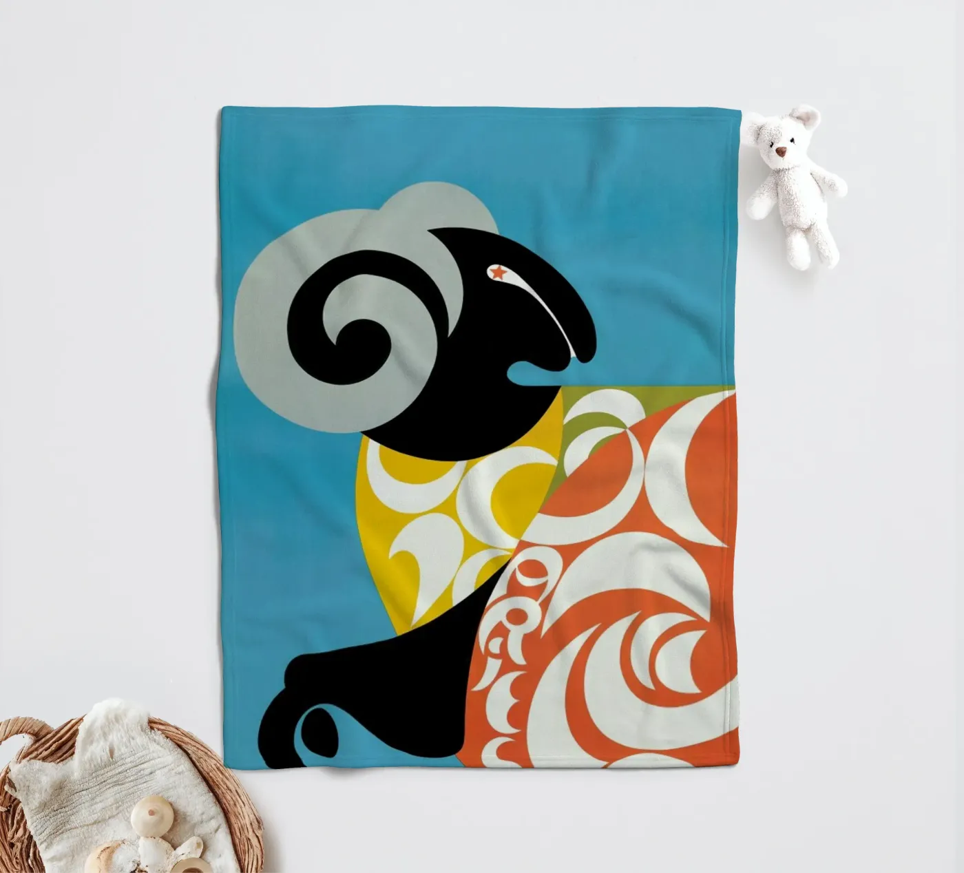 Aries Fleecedecke von Simboli Design