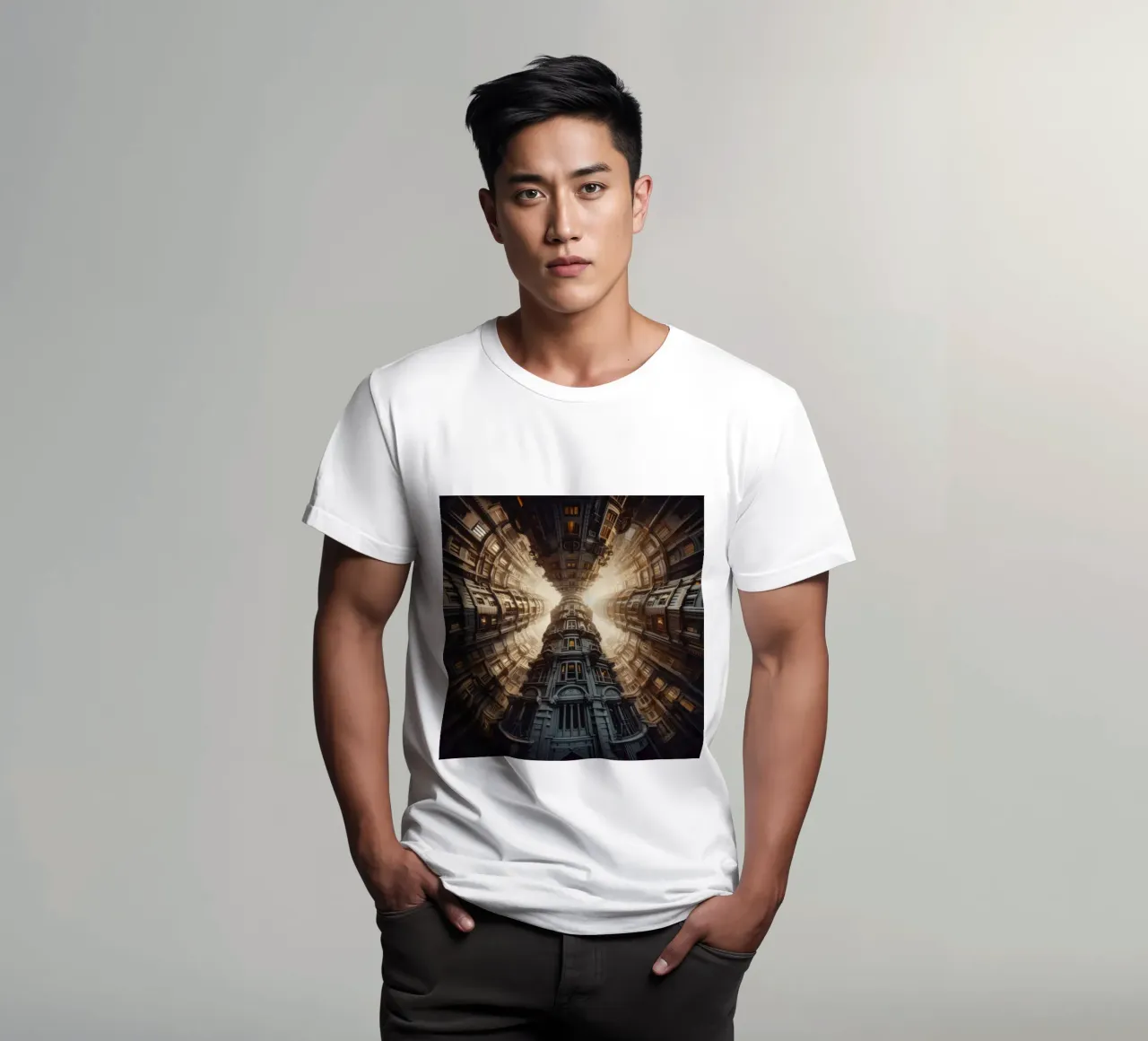 Sphere 051 - Towering Symmetrical Architecture t-shirt van Spheres