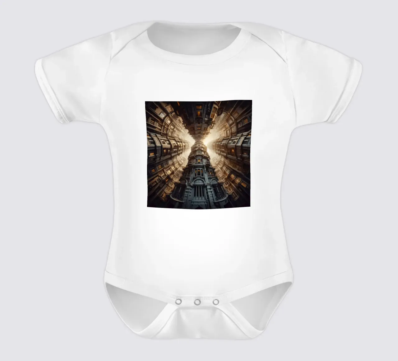 Sphere 051 - Towering Symmetrical Architecture Kurzarm Babybody von Spheres