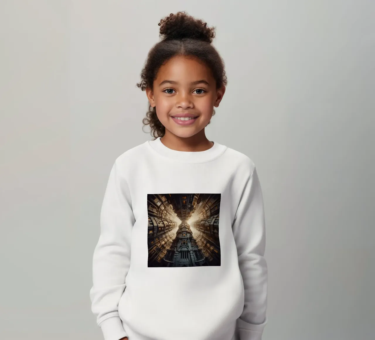 Sphere 051 - Towering Symmetrical Architecture Kinder Sweatshirt von Spheres