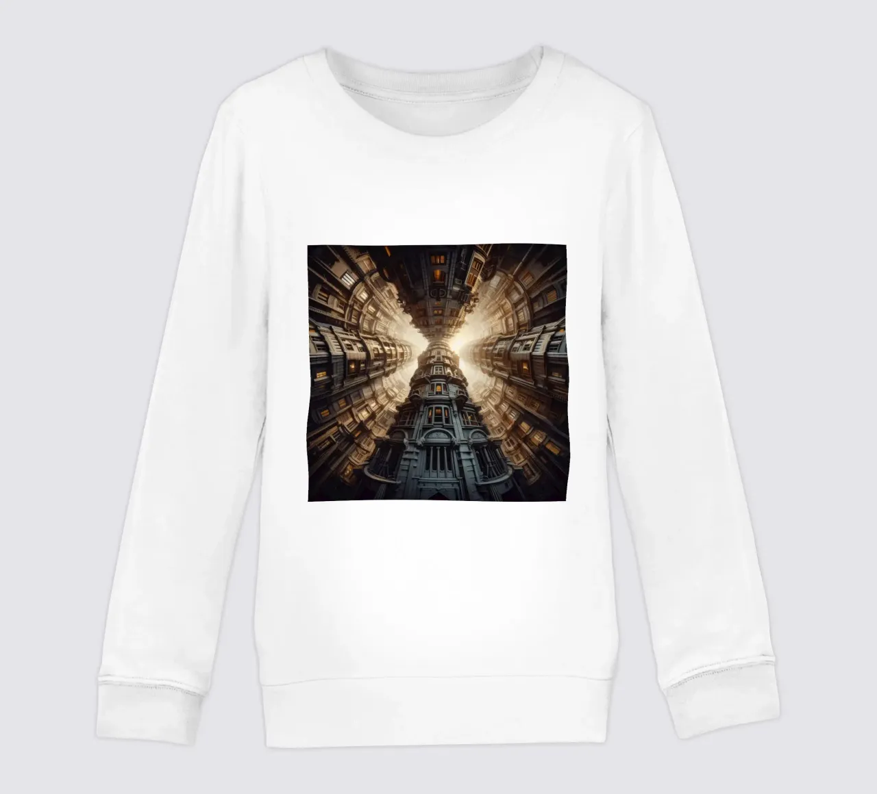 Sphere 051 - Towering Symmetrical Architecture Kinder Sweatshirt von Spheres
