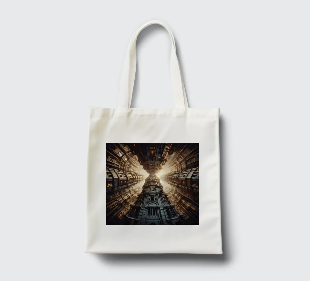 Sphere 051 - Towering Symmetrical Architecture borsa in juta da Spheres