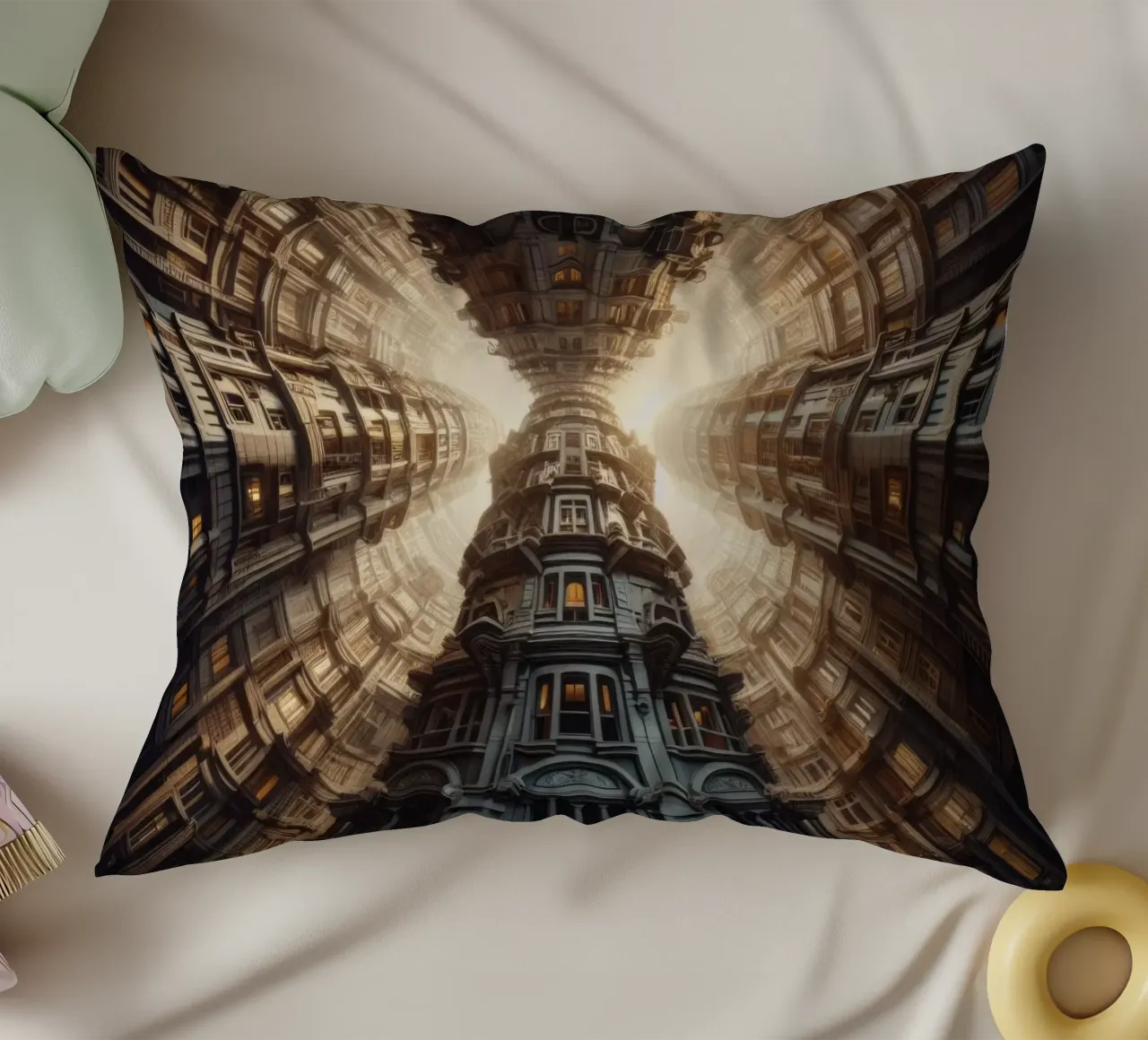 Sphere 051 - Towering Symmetrical Architecture coussin de Spheres