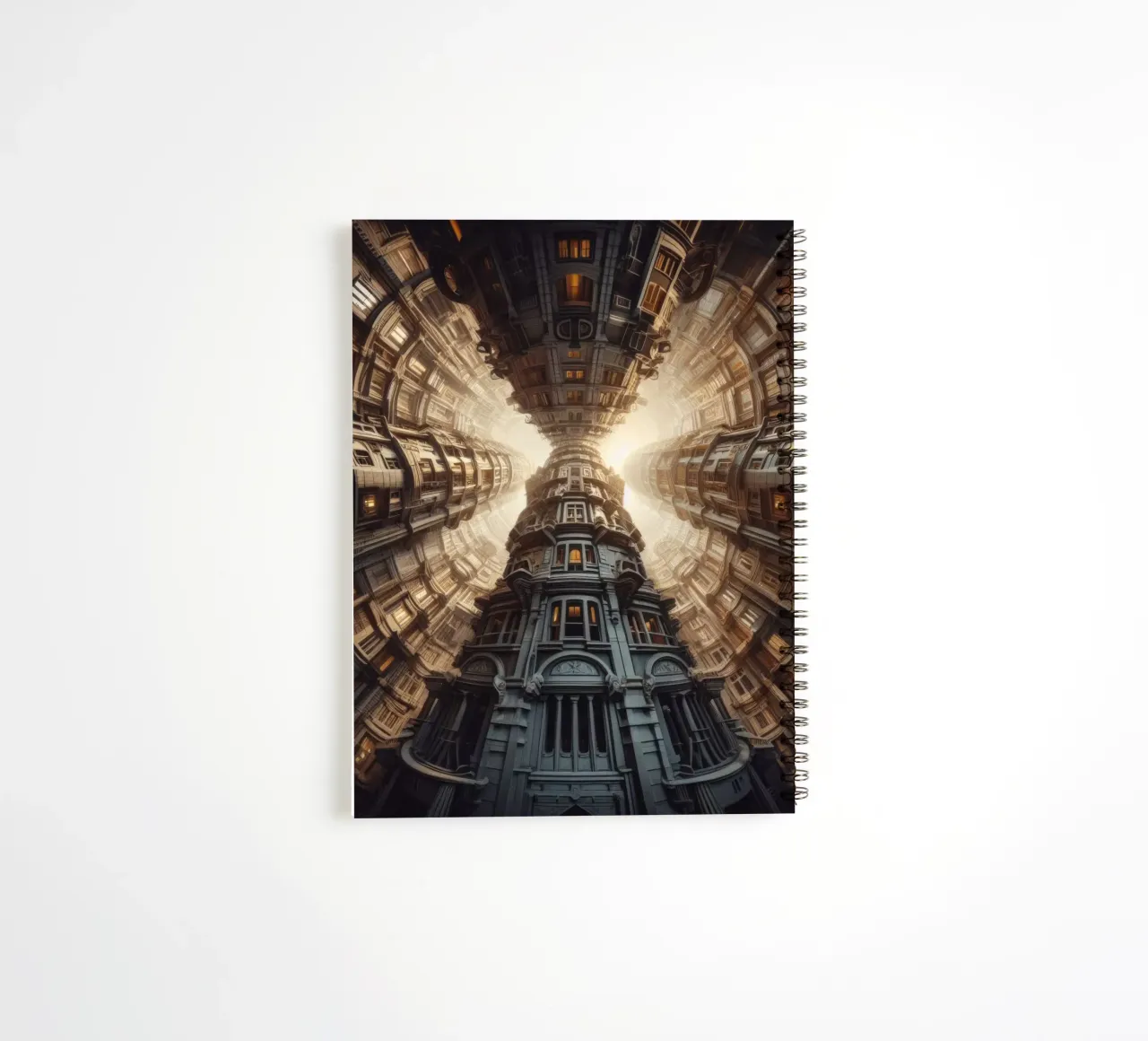 Sphere 051 - Towering Symmetrical Architecture spiral notebook by Spheres