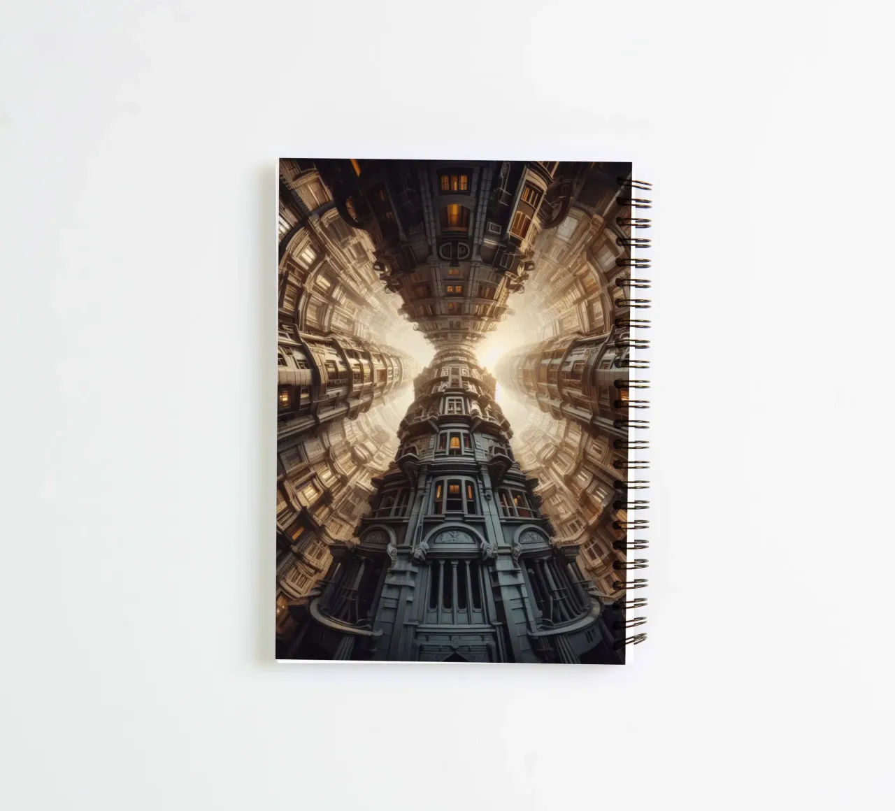 Sphere 051 - Towering Symmetrical Architecture spiral notebook by Spheres