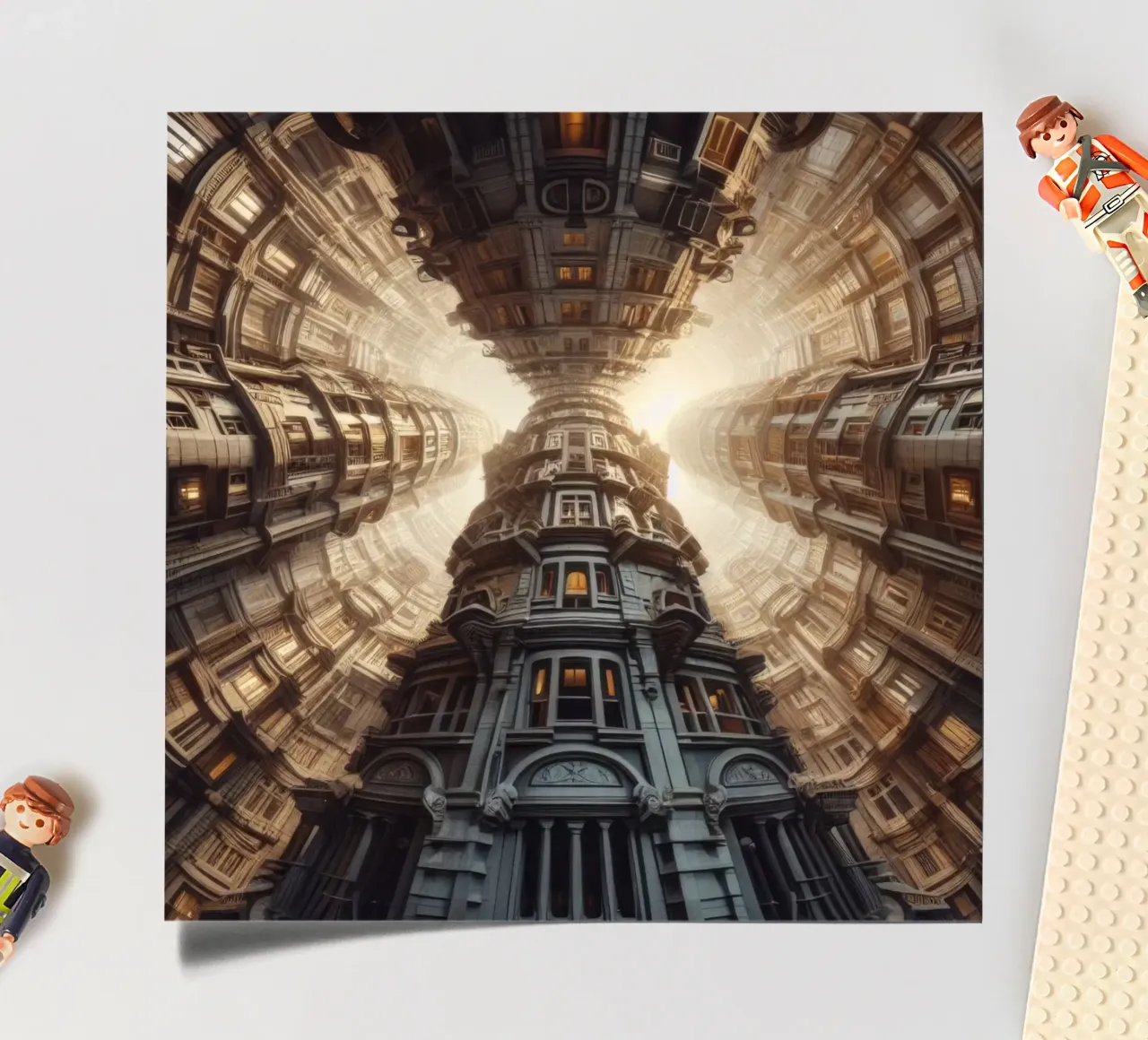 Sphere 051 - Towering Symmetrical Architecture sticker sheet by Spheres