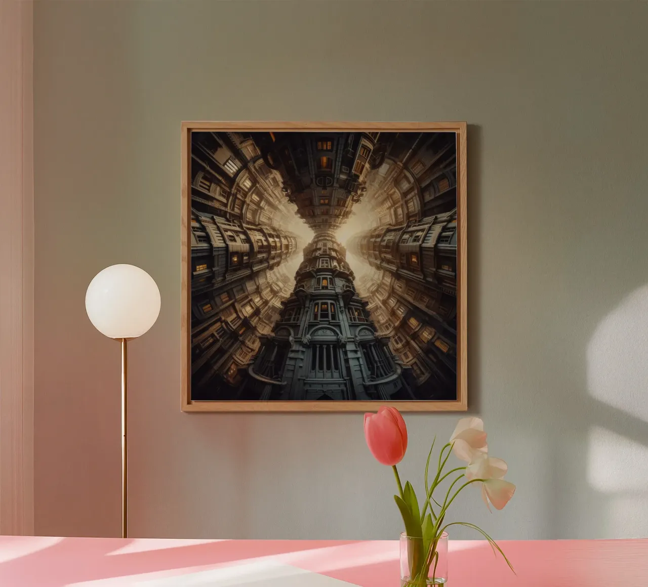 Sphere 051 - Towering Symmetrical Architecture Alu-Dibond von Spheres