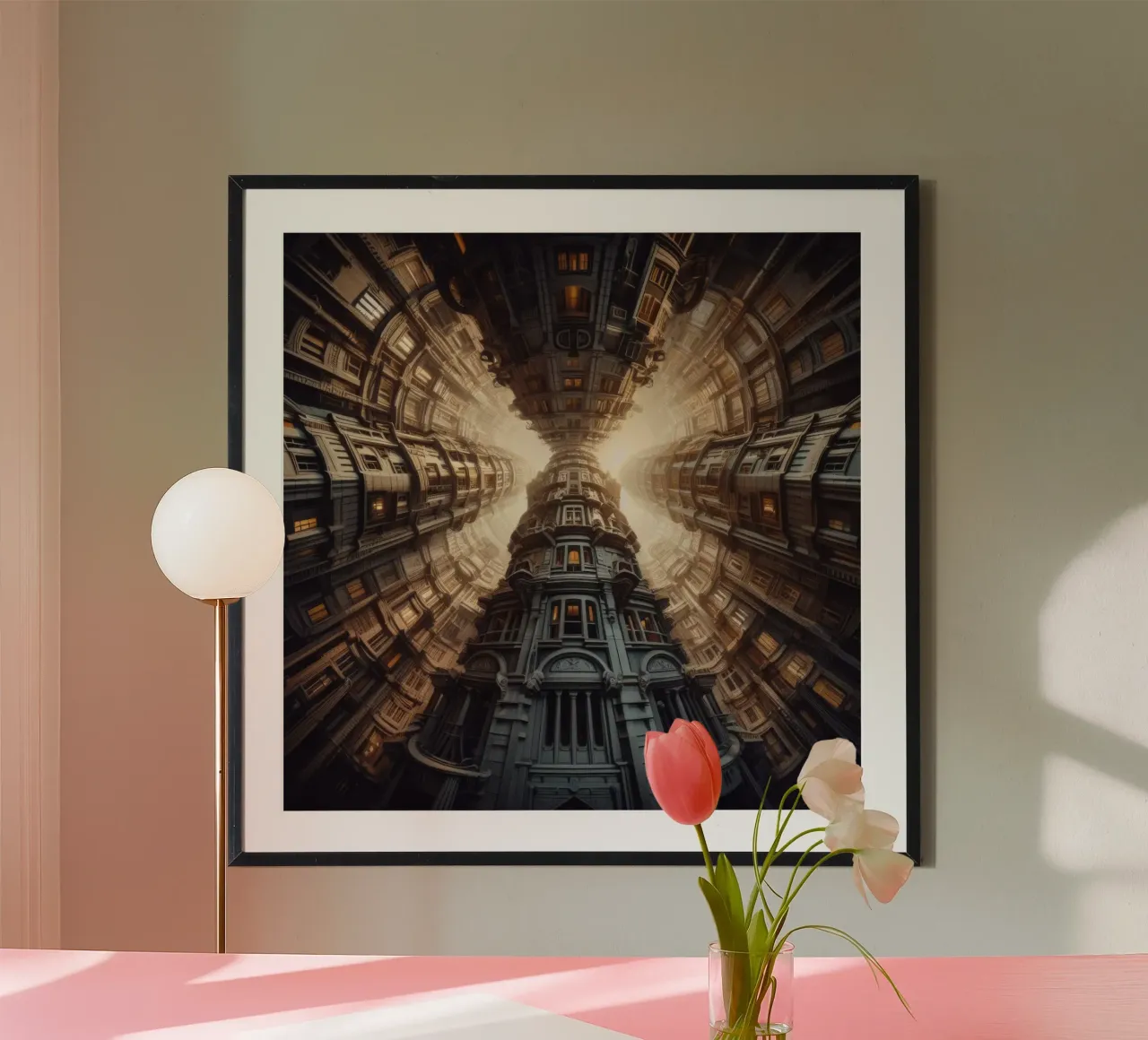 Sphere 051 - Towering Symmetrical Architecture carta hahnemühle da Spheres