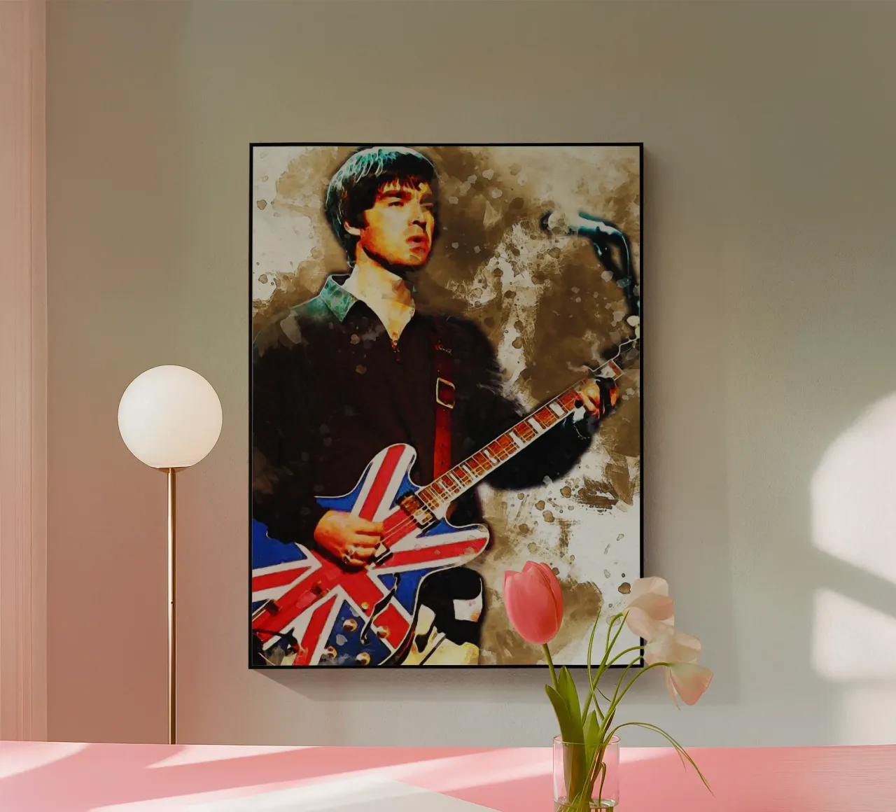Smudge of Noel Gallagher acrylic glass by Gunawan Rb