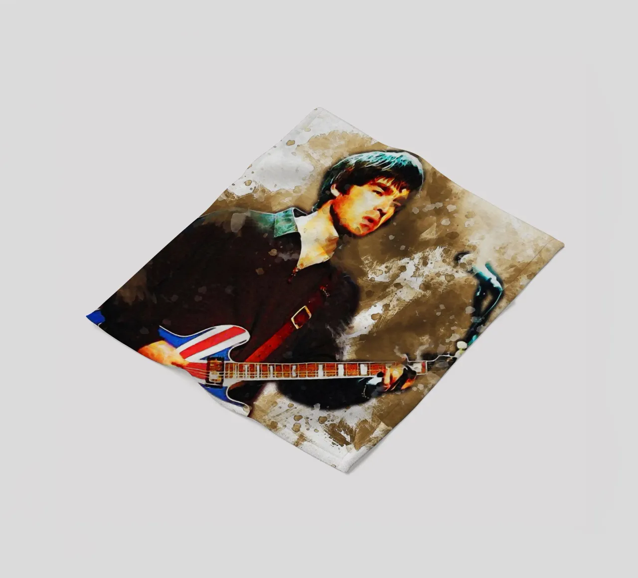 Smudge of Noel Gallagher fleece blanket by Gunawan Rb