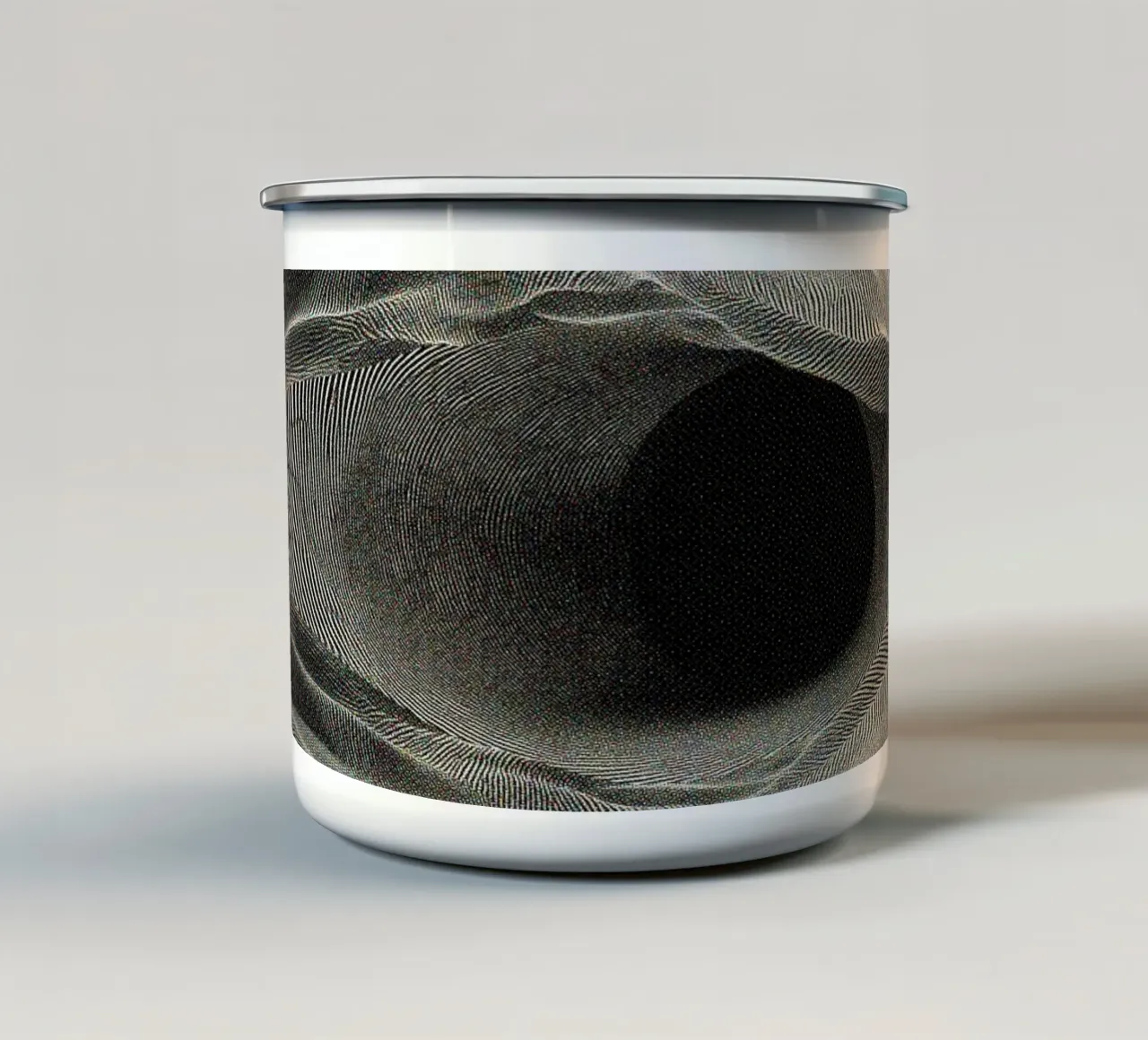 Viaggio nell'Op Art tazza in smalto da Taudalpoi