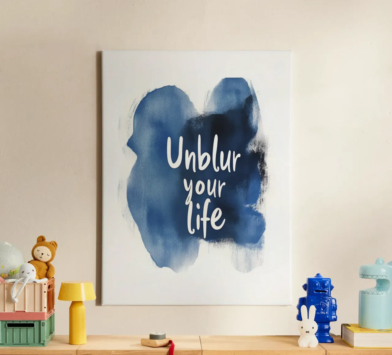 Unblur - 3 tela con Cornice a cassetta da Art Typo Essentiel