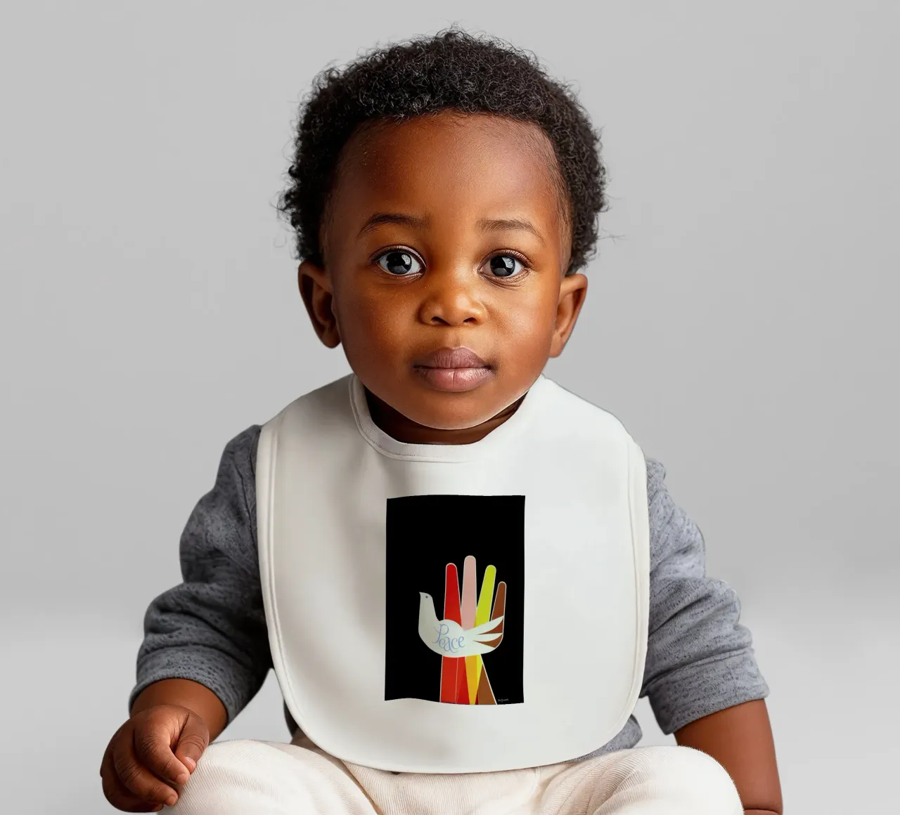 Peace bavaglino da Simboli Design