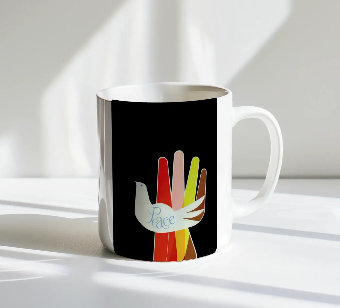 Peace ceramic mug by Simboli Design