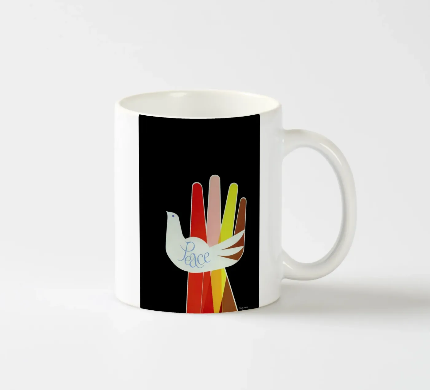 Peace ceramic mug by Simboli Design