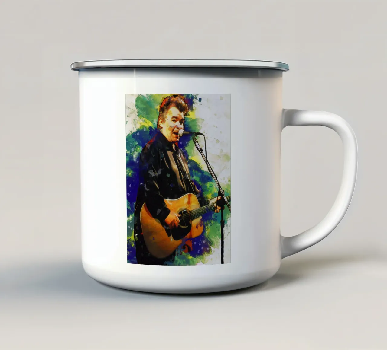 Sbaffo di John Prine in concerto dal vivo tazza in smalto da Gunawan Rb