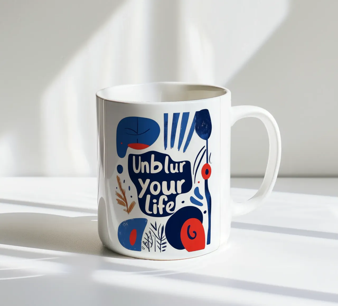 Unblur - 4 Keramik Tasse von Art Typo Essentiel